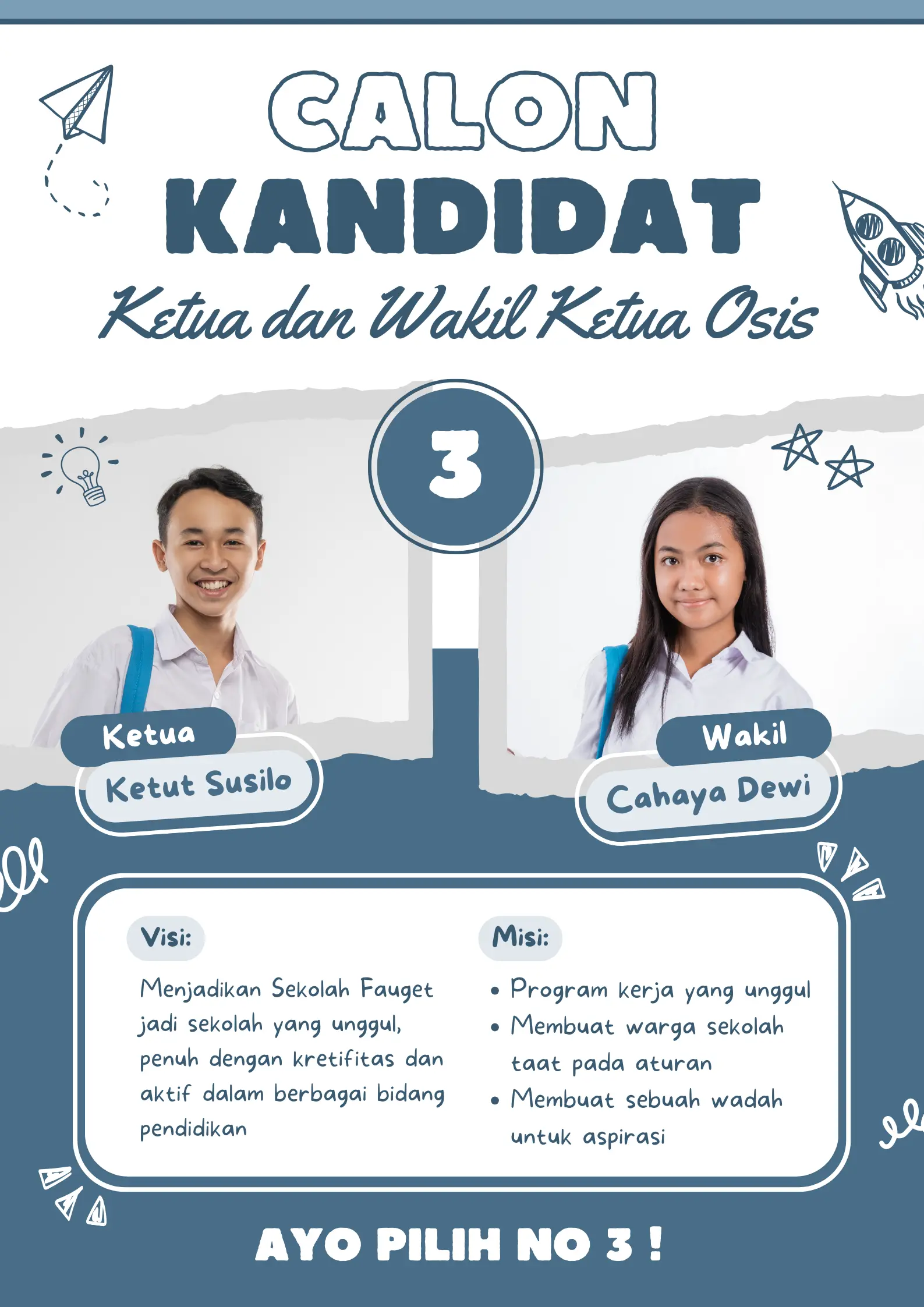 Poster Calon Ketua OSIS