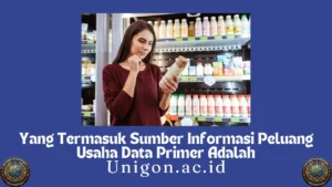 Yang Termasuk Sumber Informasi Peluang Usaha Data Primer Adalah